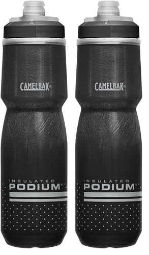 CAMELBAK Podium Chill 24oz Black Bottle - 001 Black/Grey, N (Pack of 2)