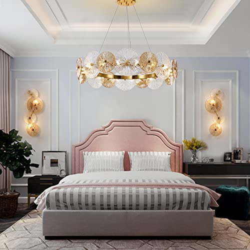 Hossee Gold Crystal Wall Sconce Set Of Two, Modern Wall Light Wall Mount Bathroom Wall Lamp Fixtures For Bedroom Living Room Kitchen Hallway #TOP5