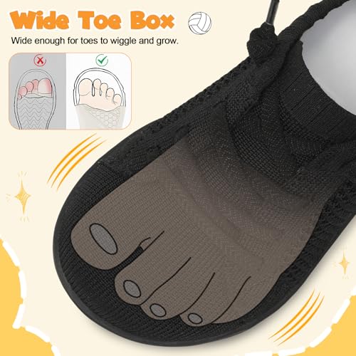 Image of LeIsfIt Toddler Shoes Girls Boys Wide Shoes Kids Zero Drop Minimalist Sneakers Barefoot Slip on Tennis Sneakers