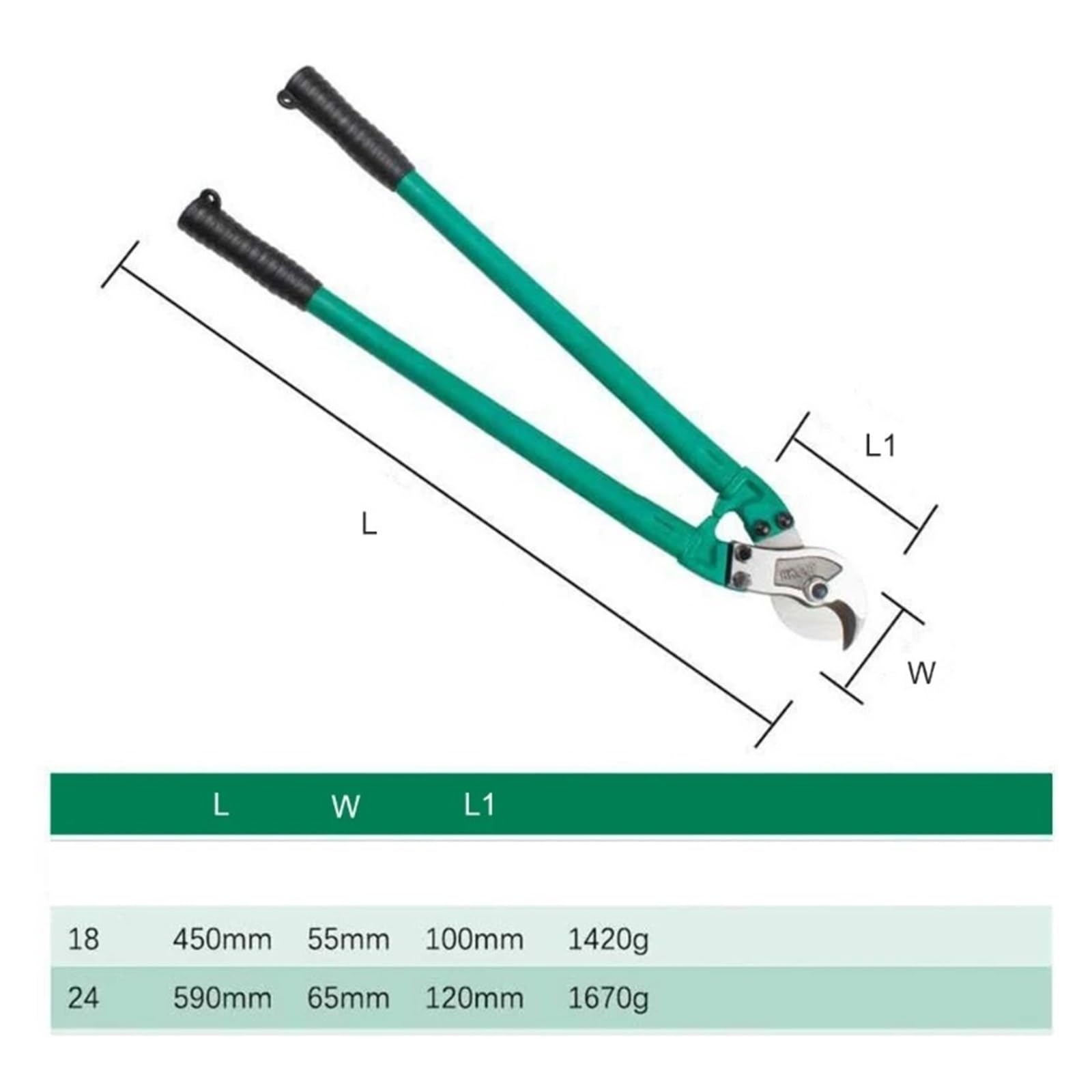 1PC 18/24 Cala Ręczne Przecinak Do Kabli Heavy Duty Drutu Nożyce Szczypce Przecinaki Śrub Narzędzia Dla Elektryków DużA SiłA CięCia(24 inch)