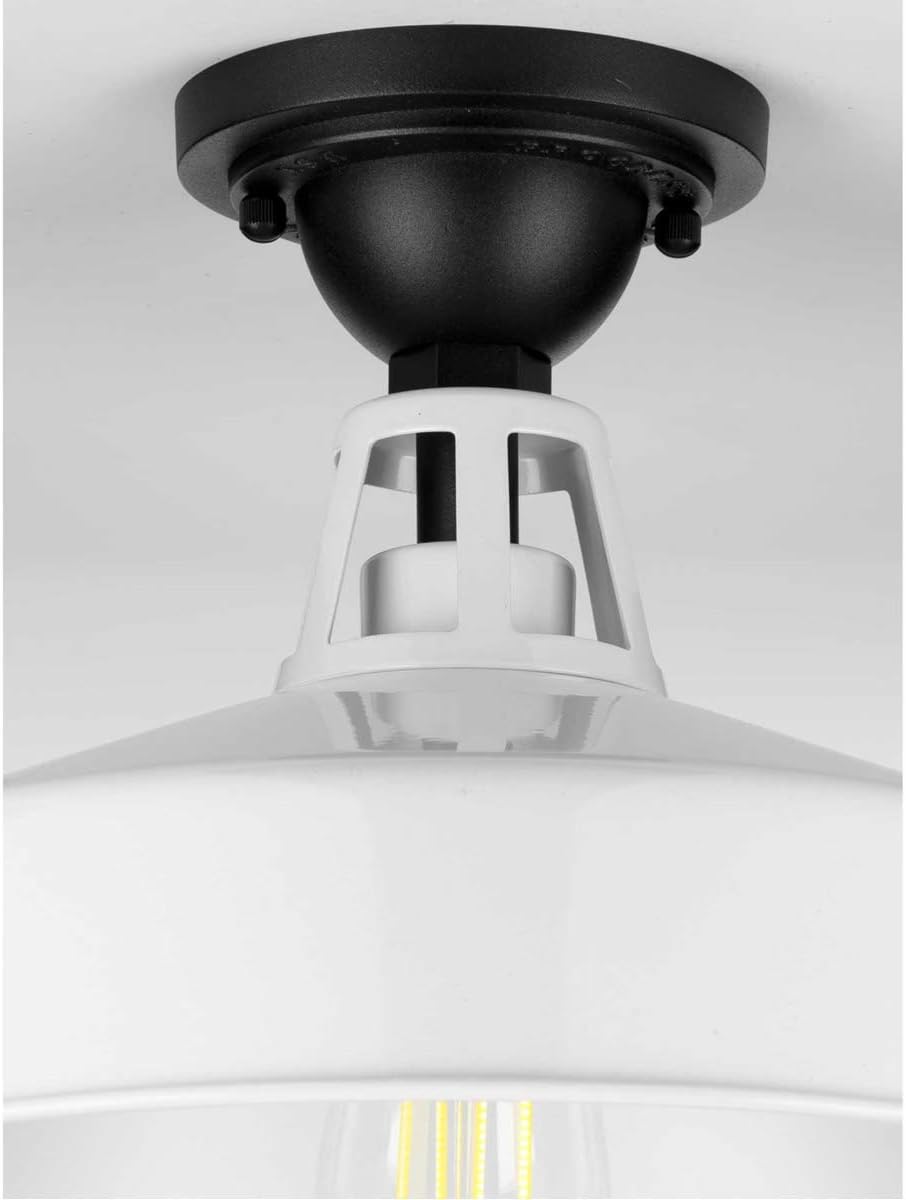 Cheapest 🛒 Cedar Springs Collection 1-Light Farmhouse Outdoor Semi-Flush Mount Light White 🛒 Crazy Deals Cedar Springs Collection 1-Light Farmhouse Outdoor Semi-Flush Mount Light White