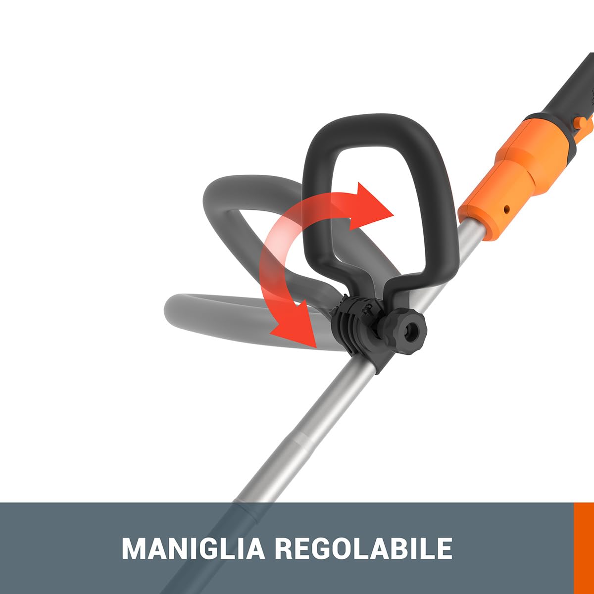 WORX WG183E Decespugliatore a batteria 40 V Max. (2 x 20 V) | Include 2 batterie 2 Ah e doppio caricatore | Testina con uscita del filo doppia | Avanzamento del filo automatico
