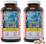 Yerba Prima Prebiotic Colon Care Capsules, 400 Caps (Pack of 2) - Five Forms of Dietary Fiber Supplement - Healthy Soluble & Insoluble Fibers for Regularity & Digestive Support