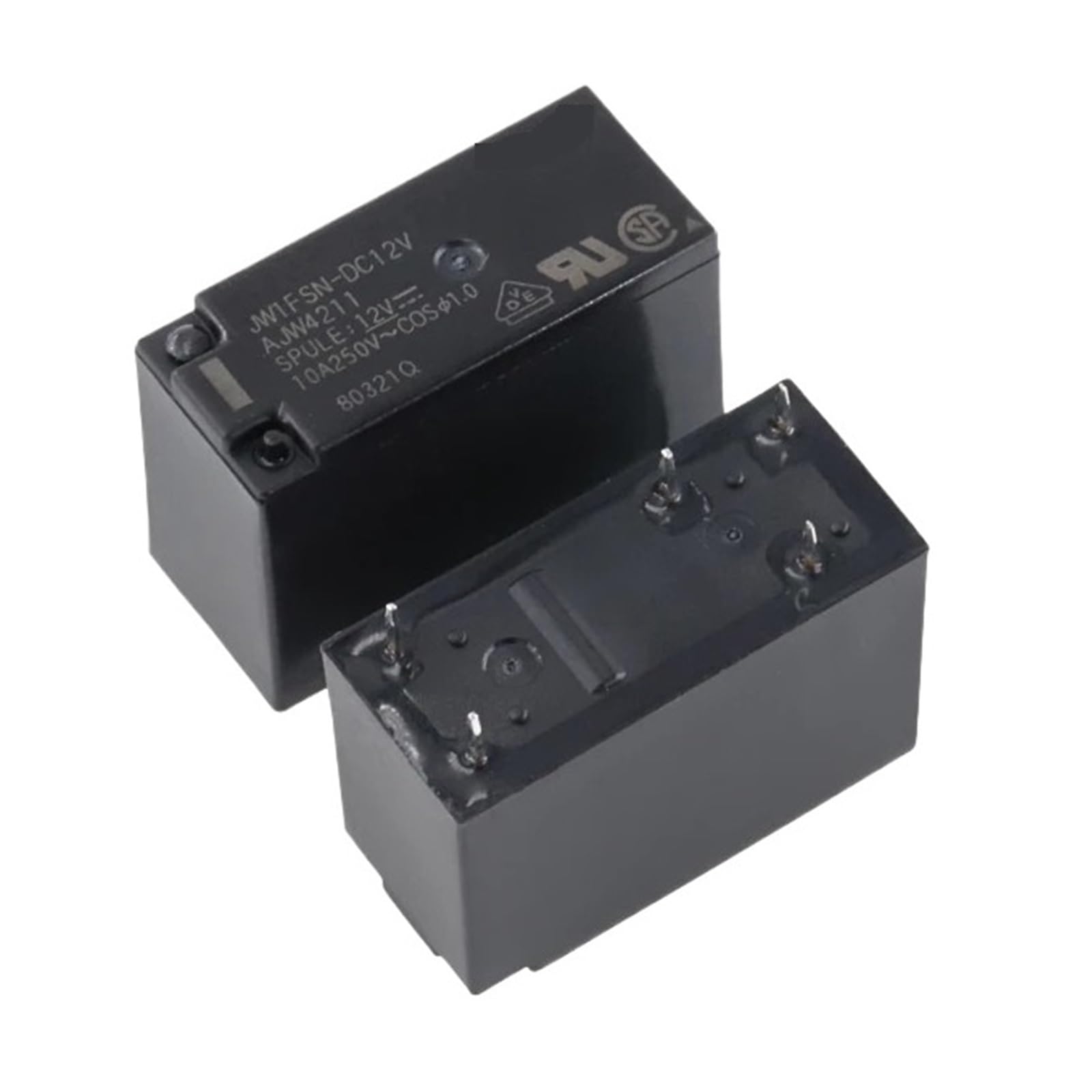Relé JW1FSN-DC24V 10A de 5 pines para automatización industrial y placas