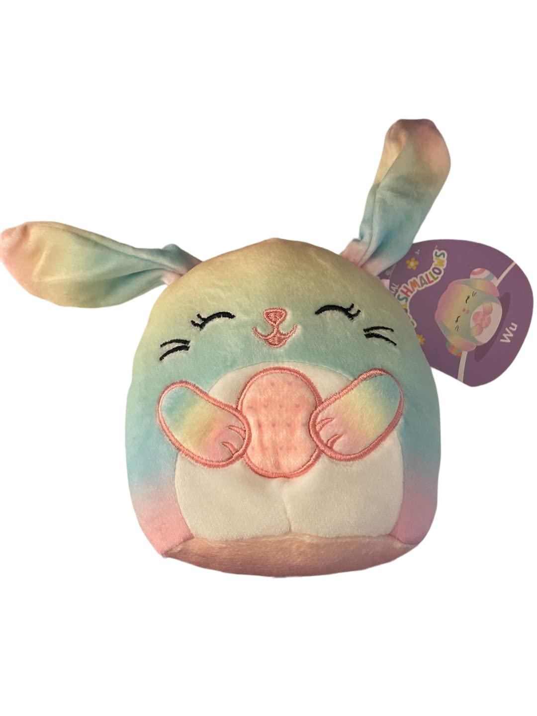Squishmallow Easter Squad Spring 2023 Squishy Stuffed Animal Toy Plush (WU Rainbow Bunny)