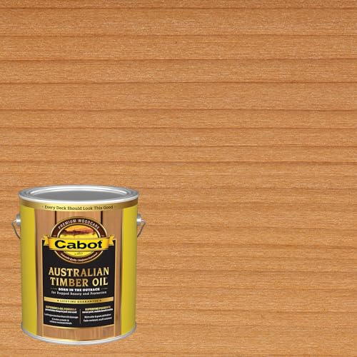 Image of Cabot Australian Timber Oil Wood Stain and Protector, Amberwood, 1 Gallon