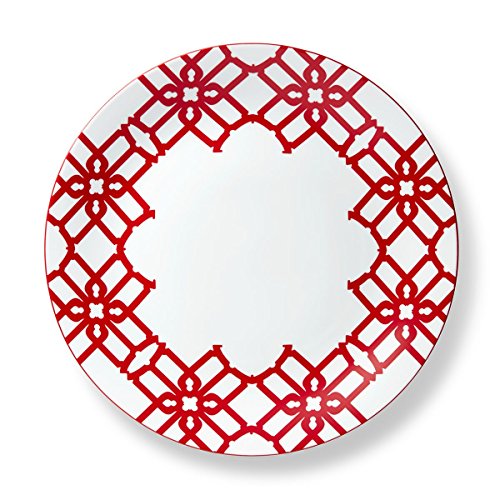 Plato Base de Porcelana Rojo 12.25 pulgadas miniatura 1