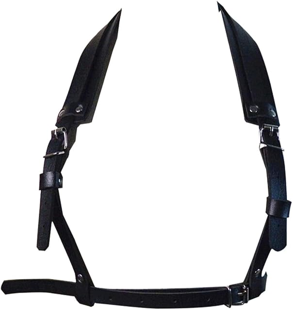 Body Chest Harness Punk Adjustable Faux Leather Belt with Buckles Rings for Men Women