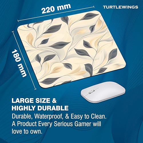 Image of TURTLEWINGS | Mousepad | Smiley - 22x18 cm, 3mm Thick | Abstract Design Non-Slip Rubber Base | Office, Study & Gaming Use | Premium Smooth Surface 11 21