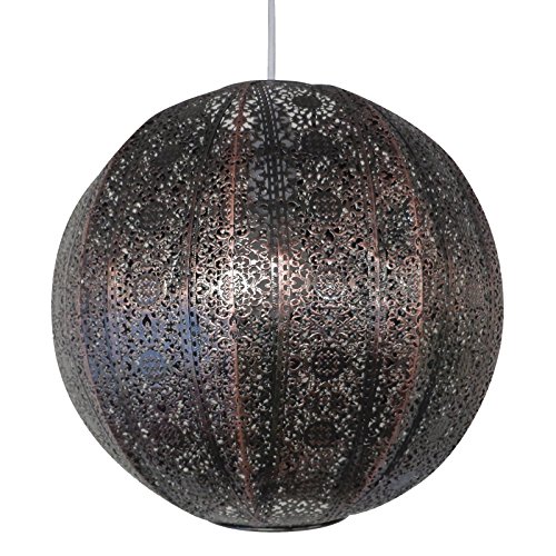 Lampada da soffitto a forma di globo in metallo