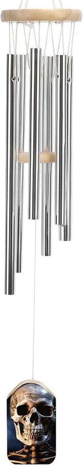 Outdoor Wind Chimes, Skeleton Printed Wind Chimes,Simple Wind Chimes,Curtain Wind Chimes for Home Decoration