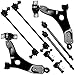 Scitoo Inner Outer Tie Rod End Lower Control Arm Front Sway Bar End Link fit Ford Focus 2006 2007 2008 2009 2010 2011 Pack of 8