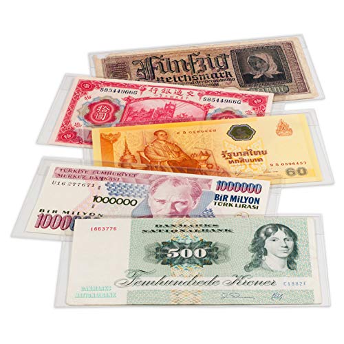 Preisvergleich Produktbild Leuchtturm Banknoten-Schutzhüllen, BASIC, 50 Stück, 176 x 90 mm