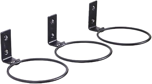 DEDC 3PCS Flower Pot Holder Ring, Foldable Planter Hook Metal Plant Hanger Ring, Wall Mounted Metal Plant Bracket for Home Garden Balcony (6 inch Regular Style)