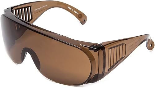 Miniatura 11 de Calabria 1003 Gafas de seguridad grandes que se ajustan sobre anteojos graduados Fitover para hombres y mujeres, envolventes, tintadas