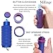 2pc Pain Stim Fidget Roller for Adults Office Desk, New Updated Click Button, Spinner, Spikey Fidget Toys Little Ouchies Multi Play Fidget Toy, 3D Printed Spiky (Laser Purple and Gold)