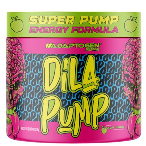 Dila Pump 150g Pré Treino Sem Cafeína Adaptogen Sabor Maçã Verde