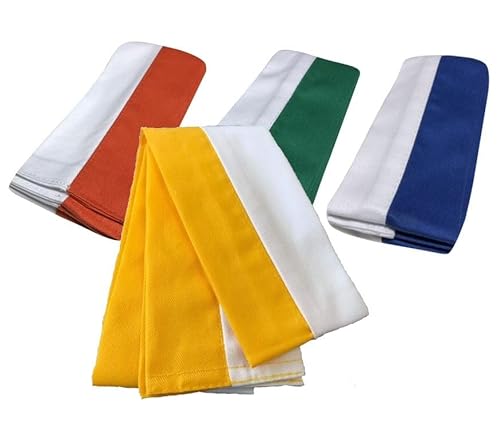 Budodrake Kinder Schärpe aus Baumwolle (gelb-weiß)