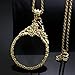 WaMLFac Unique Vintage Ornate Elegant Long Chain Magnifying Glass Pendant Necklaces Multi Style and Color