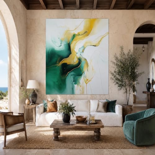 Décoration de mariage avec cette grande tenture murale abstraite moderne