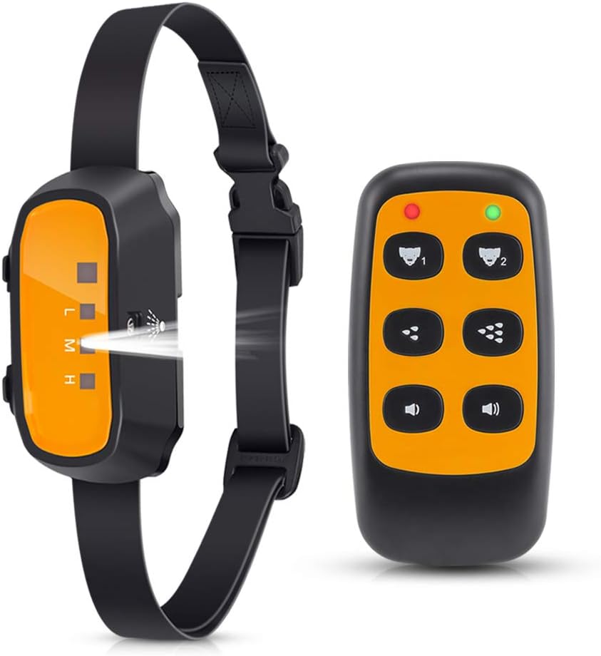 Queenmew Dog Training Collar, 2 In 1 Remote Control & Auto Anti-Bark Collar, Stop Dog Barking Device with Beep & Citronella Spray Modes, Rechargeable & Waterproof No Bark for Small Medium Large Dogs
