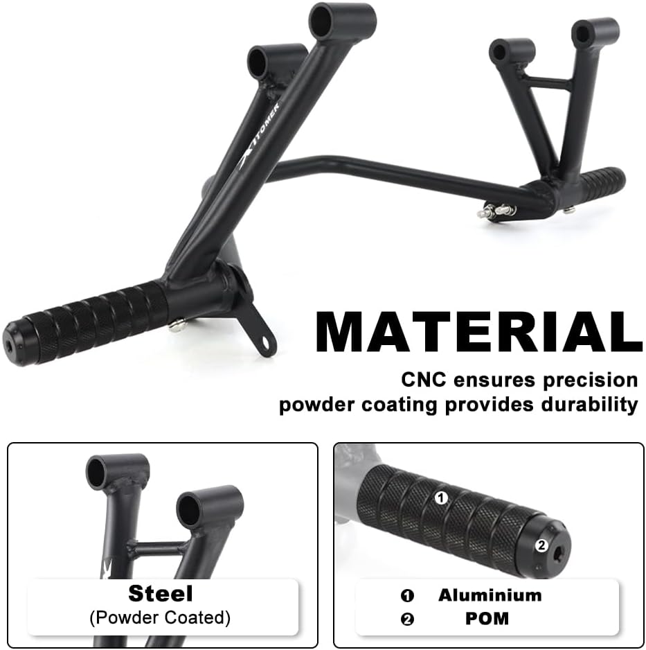 Xitomer Steel Subcage Compatible with SV650 2017-2025, Rear Footrests Subcage, Passenger Peg Guard, Peg Support Stunt, Step Plate Stunt Protection