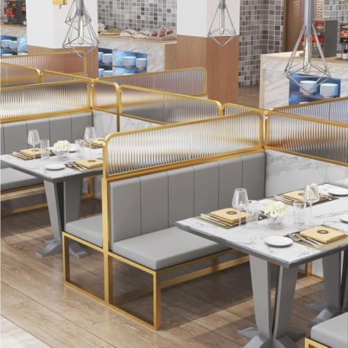 Cloison en fer doré haut de gamme pour hôtel et bureau | Paravent de table - 5