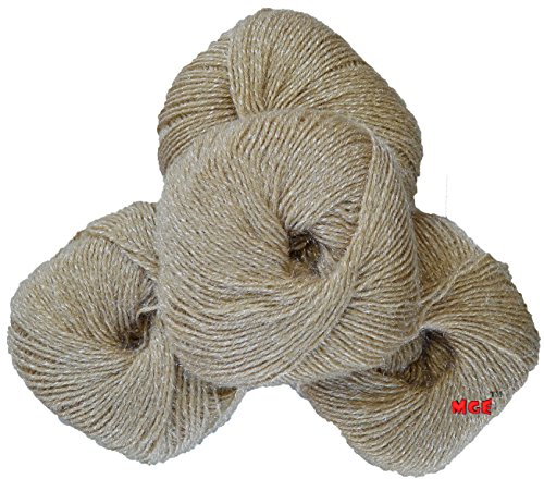 Image of M.G ENTERPRISE Enterprise Senorita Oat (200 gm) Wool Hank Hand Knitting Wool /Art Craft Soft Fingering Crochet Hook Yarn, Needle Knitting Yarn Thread Dyed