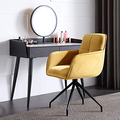 Light Luxury Home Study Office Chair Student sedentary Comfortable Desk seat Anchor Rotating Chairs (Yellow)