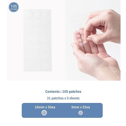 Miniatura 4 de Parches de acné de árbol de té, tratamiento de espinillas de acné con ácido salicílico, trata, drena y encoge imperfecciones, 105 unidades (0.394 in