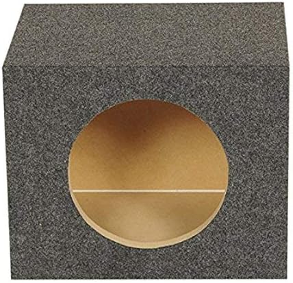 10 in. Sealed Square Unloaded Speaker Box Black