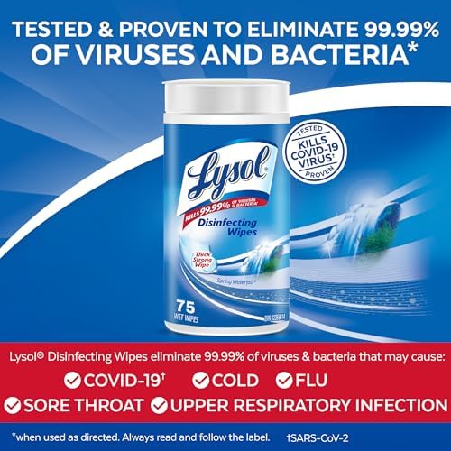 Lysol Thick Strong Disinfecting Wipes, 6 X 75 ct - 1