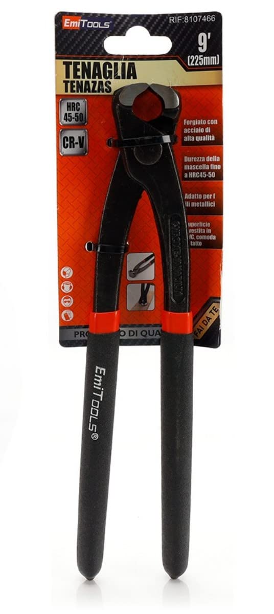 Pinzas para carpintero, alicates para ferrioli y cementistas, tenazas de trabajo profesional (9 pulgadas 225 mm)
