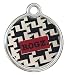 Rogz Metal Pet ID tag ENGRAVED Hound Dog