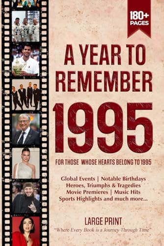 A Year To Remember 1995 History Book: A Nostalgic Tribute for the Radio Babies with Heartfelt Memories of 1995 – An Ideal Gift for Birthdays, Anniversaries, and Special Occasions