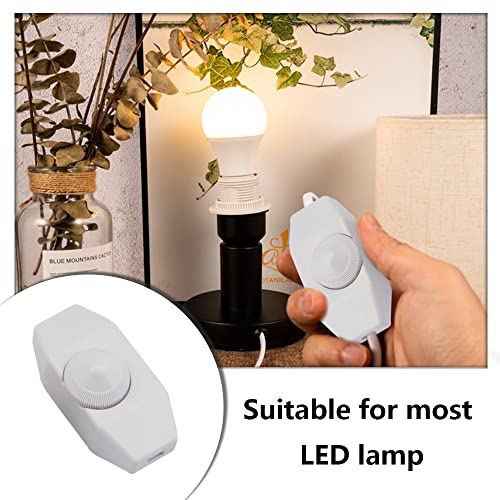 Ehooyau Inline Dimmer Switch 220-240V Knob Dimmer Switch Lights Switch For Lamps Lights (White) #TOP7