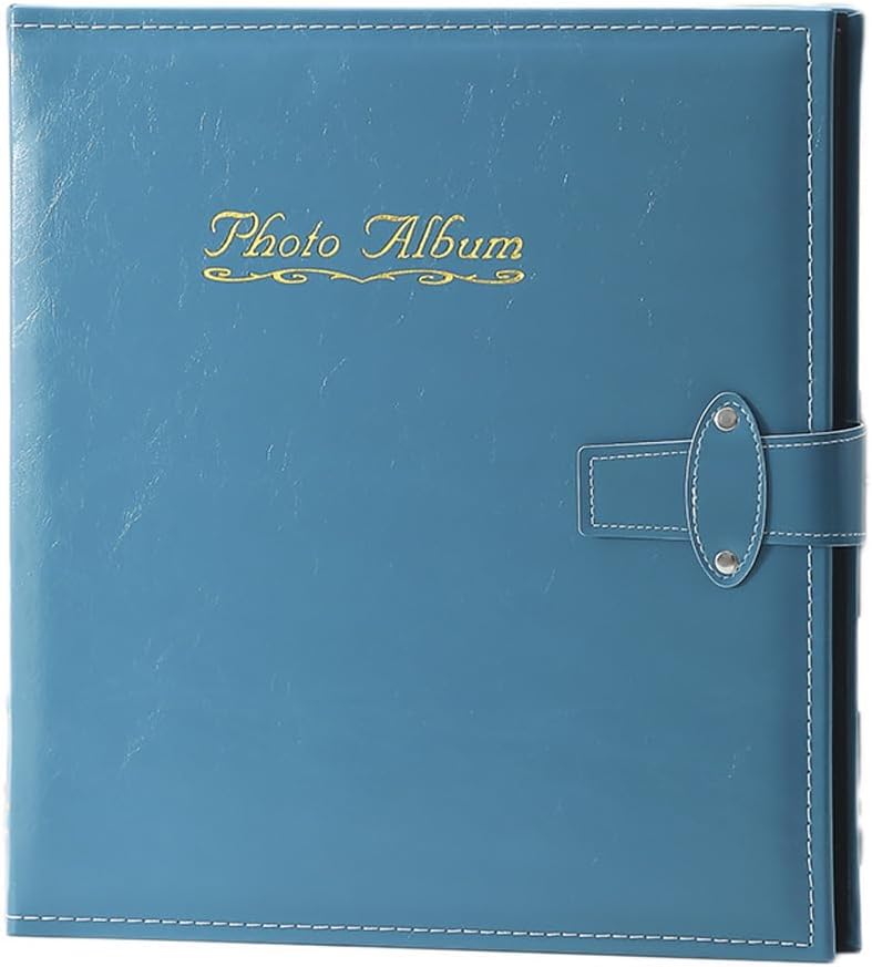 ASSICON Classic Bronzing Scrap Book, Extra Large Capacity Album Book, Album for Family Baby Growth Record Travelling Photo