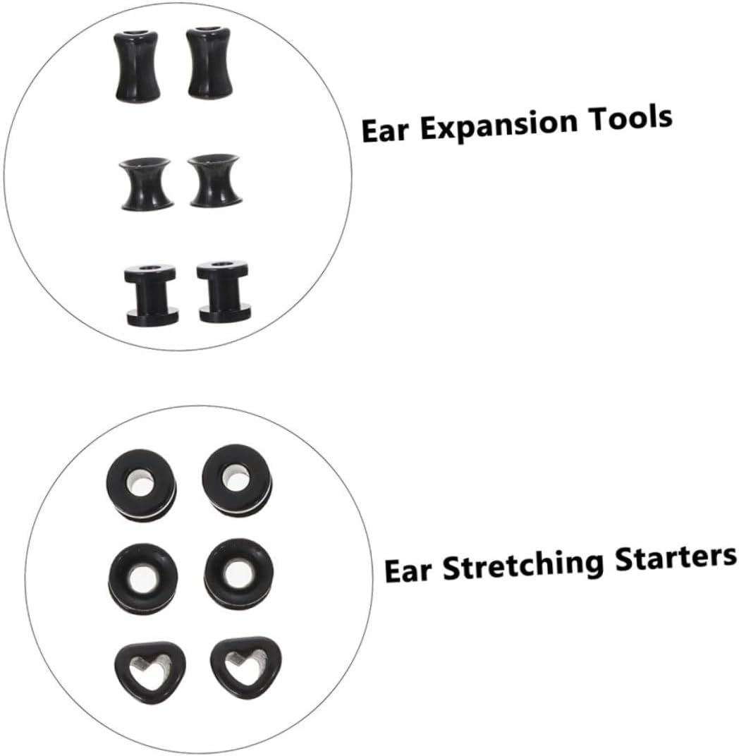 2 Sets Acrylic Ear Stretching Kits of Taper Plugs Spiral Gauges for Comfortable Septum Piercing Lightweight Tunnel Stretching Jewelry for Unique Style