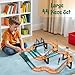 Dinoland Rex Racer Dinosaur Race Track Set, Best Gift Battery Powered Motorized Car Including Flexible Track, Bridges, Gates, Flags, STEM Building Toy for Ages 3+
