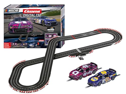Carrera - 20030042 Digital 132 | NASCAR Rennbahn-Set Bahn und lizensierte Slotcars | bis zu 6 Spieler | Für Kinder ab 8 Jahren & Erwachsene