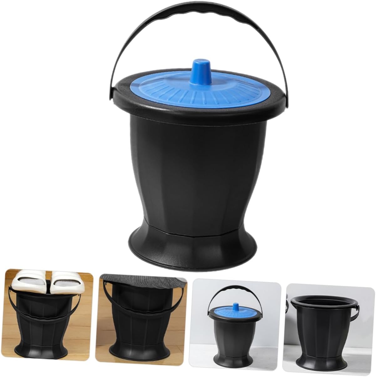 Totority Portable Chamber Pot with Lid Unisex Urine Bucket for Home Travel Durable Spittoon with Non Skid - Image 6