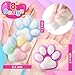 8Pcs Taba Squishy Cat Paw Squeeze Toys, Squishy Fidget Toy, Kawaii Squishies Sensory Toys, Pinch Family, Cat Paws Mochi Toys,Stress Relief for Party Favors,Novelty Things for Adults Kids