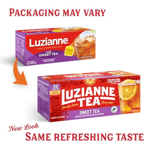 Image of Luzianne Sweet Iced Tea Bags, Family Size, 22ct Box (Pack of 6)