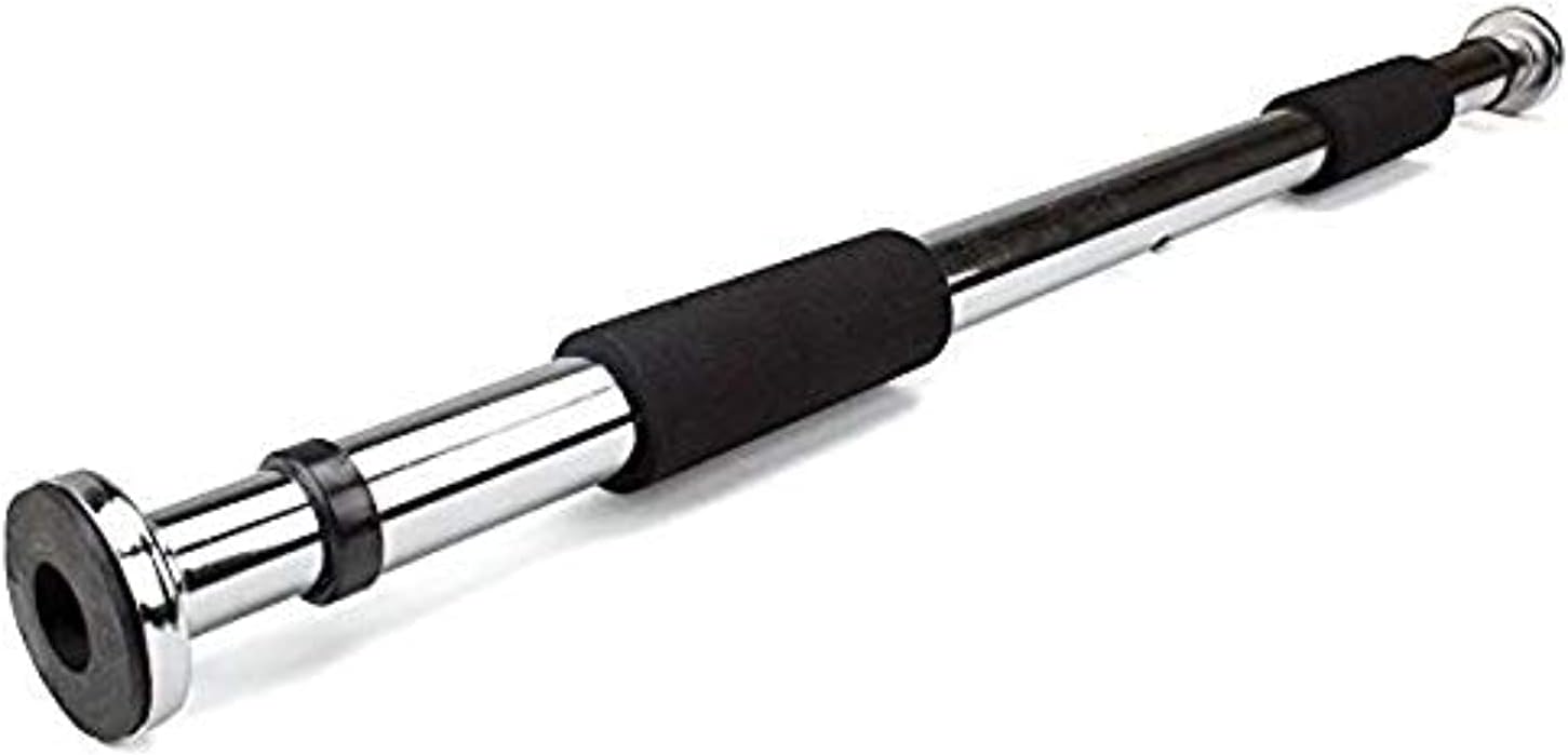 Inditradition Chrome Steel Pull Up Adjustable Gym Bar With Cushioned Grip (80-110 Cm)