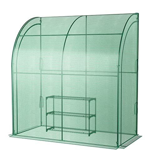 HOMASIS Serra da Giardino con Scaffale, 198,5 x 98 x 215 cm