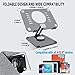 DOLOVIN Acrylic Swivel Tablet Stand for Desk, Adjustable Foldable Drawing Tablet Holder with 360° Rotating Base Compatible for iPad Pro Air Mini Kindle and More（Transparent Black）