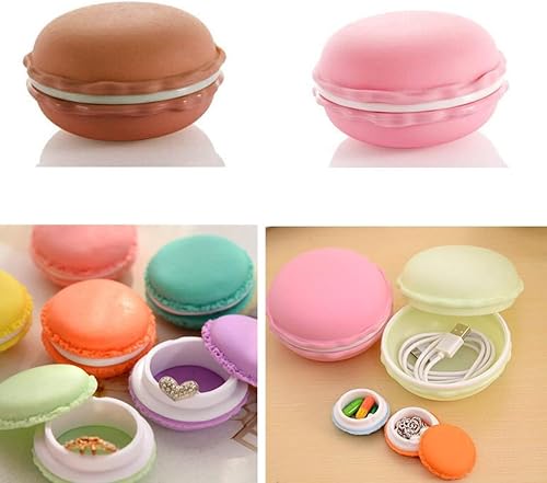 Miniatura 7 de Estuche colorido de macarrón, caja de almacenamiento de joyas de macarrón, caja de almacenamiento portátil de viaje para dulces, macarrón, caja de