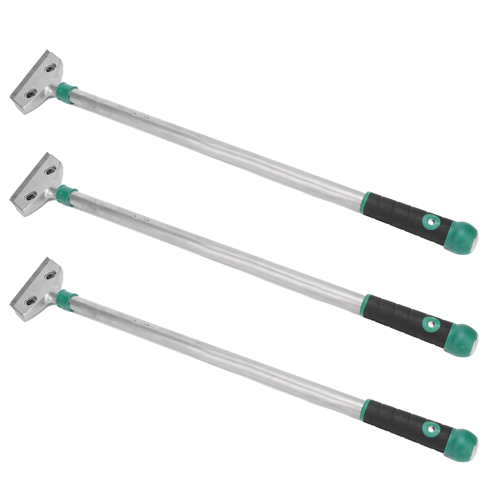 6 Piezas Cuchillo Rascador de Aleación de Aluminio para Limpieza de Paredes de Vidrio de Piso Herramienta Rascadora de 60 cm con Cuchilla de Afeitar Reemplazable y Mango de Goma