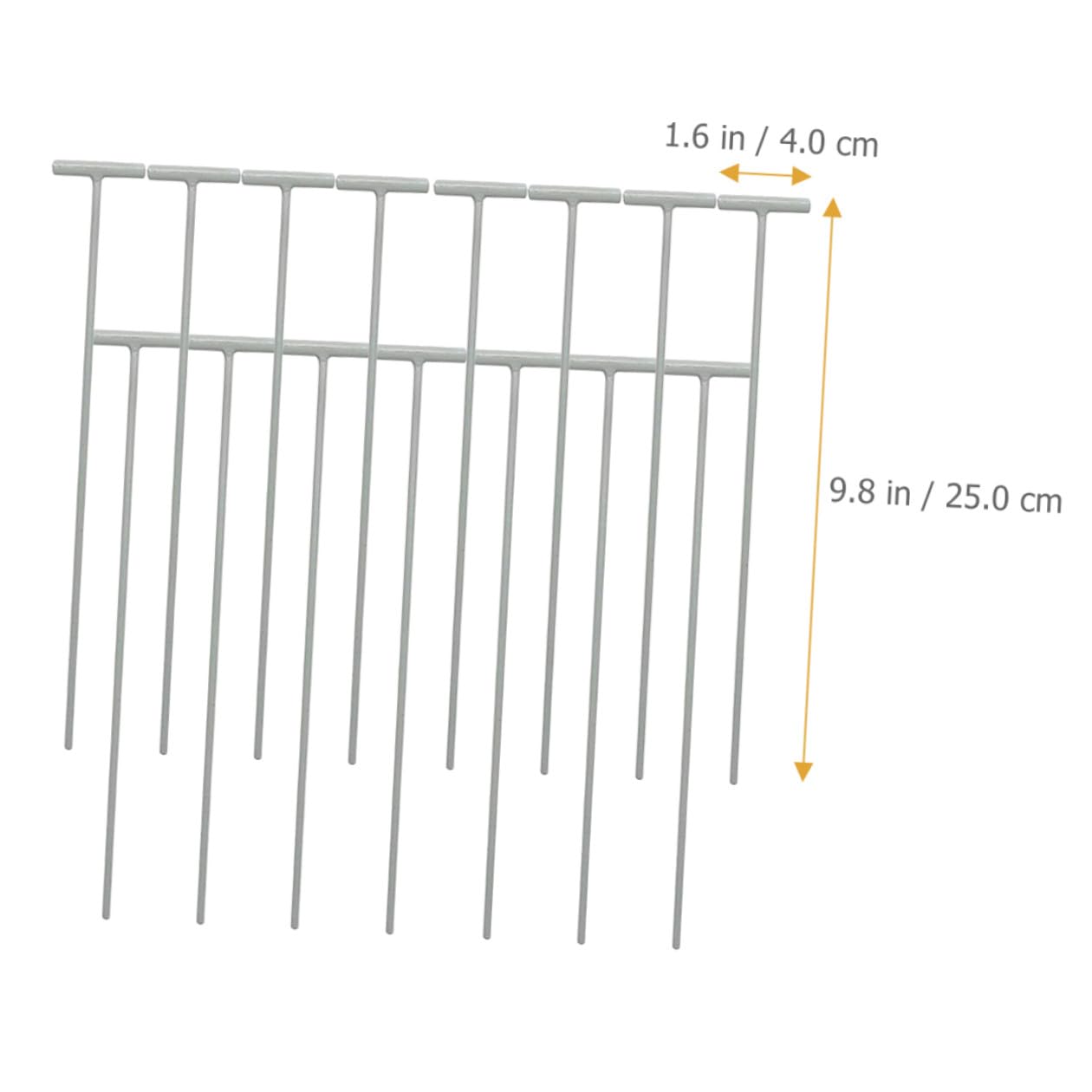 ibasenice 45 Piezas Barras de Hierro Forma de T para Puertas de Jaulas de Sistema Unidireccional para Entrada de Aves Accesorios Prácticos para Control de Caza y Cría
