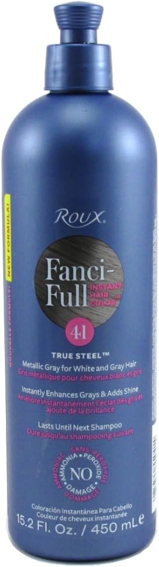 RouxFanci-Full Temporary Color Rinse 41 True Steel, 15.2 oz (Pack of 6)